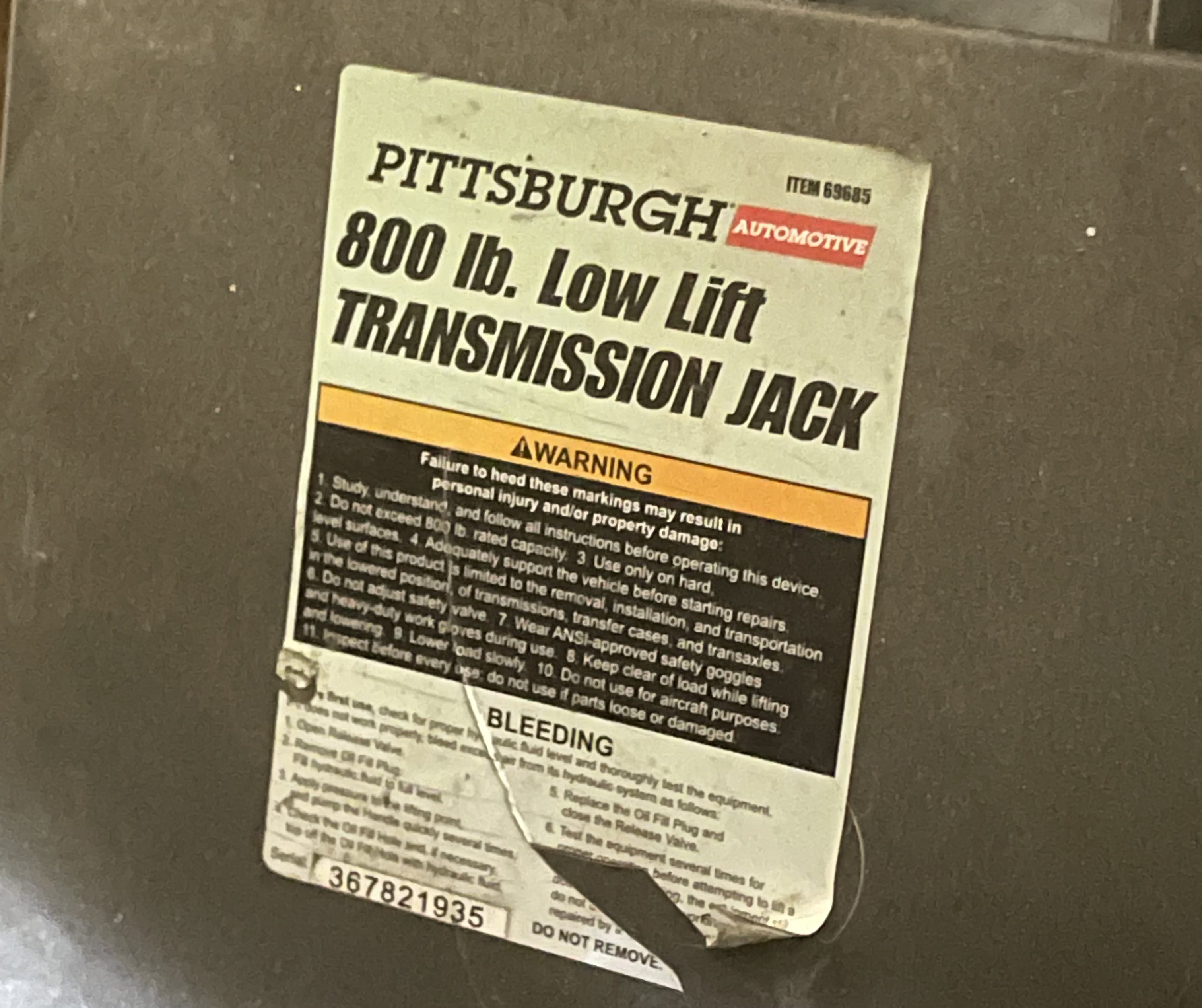 Rent Low Profile Transmission / Fuel Tank Jack in Fremont, CA FriendWithA