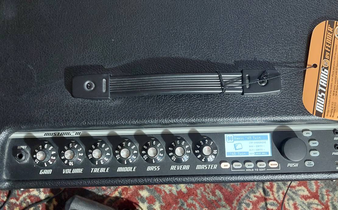 Fender Mustang III V2 with your choice of 2 or 4 button footswitch
