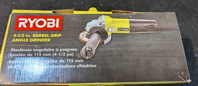 Ryobi 4-1/2 in Barrel Grip Angle Grinder