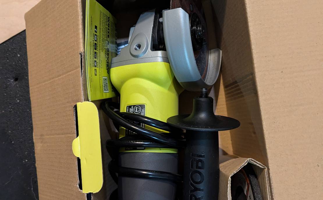 Ryobi 4-1/2 in Barrel Grip Angle Grinder