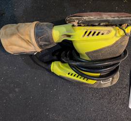 Ryobi S652D Corded 2 Amp 1/4 Inch 14,000 OBM Squared Orbital Finishing Sheet Sander