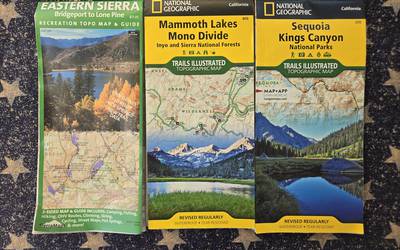 Eastern Sierra, Mammoth, and Kings Canyon Trail Maps for Hiking and Backpacking