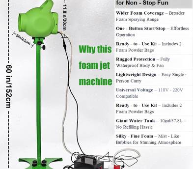 Foam bubble machine jet