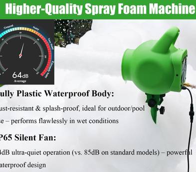 Foam bubble machine jet