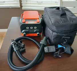 Electric SUP Paddleboard Pump | 16PSI Cordless Air Compressor (Battery + 12V Car Power)