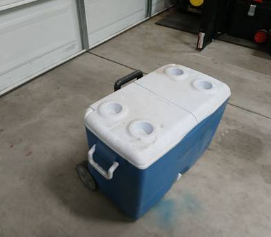 45QT Wheeled Cooler | Hard-Sided Ice Chest with Split Lid