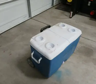 45QT Wheeled Cooler | Hard-Sided Ice Chest with Split Lid