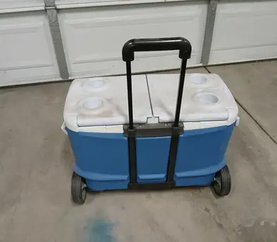 45QT Wheeled Cooler | Hard-Sided Ice Chest with Split Lid