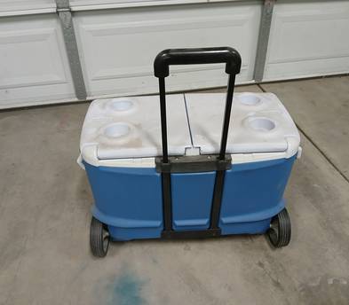 45QT Wheeled Cooler | Hard-Sided Ice Chest with Split Lid