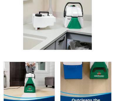 BISSELL Big Green Machine Professional Carpet Cleaner, with XL DirtLifter PowerBrush, 9' Long Reach Hose, 6-inch Tough Stain Tool