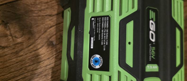 Ego 7.5ah 56v tool battery