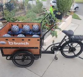 Bunch Bike with 6 seats and cargo trailer