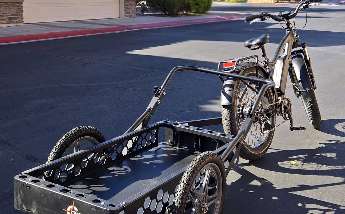 Ebike Compass Cart – Hitch-Mounted Utility Cart for Adventure Gear