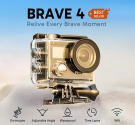 4K Action Camera | Waterproof to 131ft | Mounts, Batteries & 32GB SD Card Included
