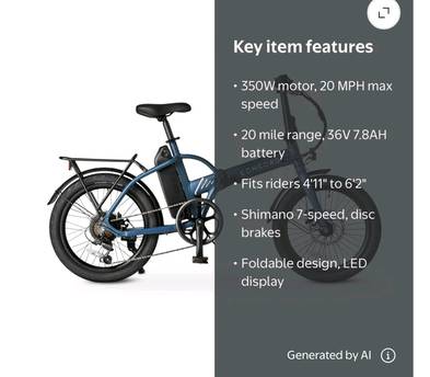 Ebike, 20" Concord