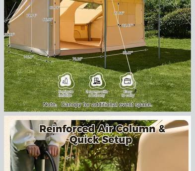 Inflatable Yoleny large ten 2 rooms and canopy