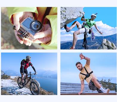 4K Action Camera | Waterproof to 131ft | Mounts, Batteries & 32GB SD Card Included