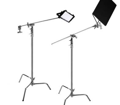2x Impact C-Stands w/ Grip Arm and 2x 15 pound sand bags