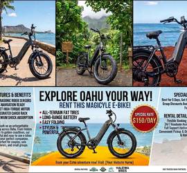 🚴 Explore Oahu Your Way – Premium Magicycle E-Bike Rental!