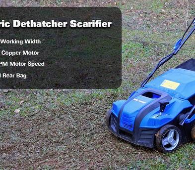 BILT HARD 16" Electric Dethatcher & Scarifier — 15 Amp | Bag Included | 25' Cord
