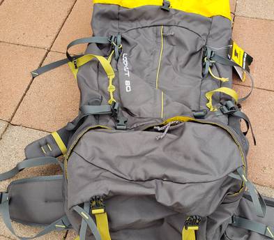 80L Backpacking Backpack with waist and chest straps