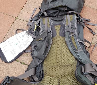 55L Backpacking Pack (Medium) with adjustable chest and waist straps