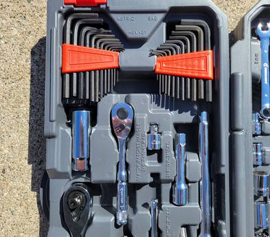 CRESCENT - SAE/Metric Wrench, Socket, & Tool Set, 180pc