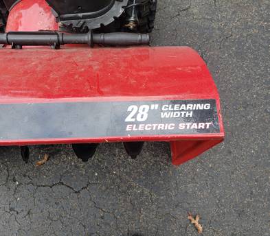 28" snow blower