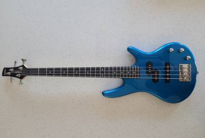 Ibanez GSRM 4 String Bass Guitar and gig bag - Blue