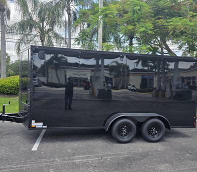 7x16 enclosed trailer  w/ ramp door