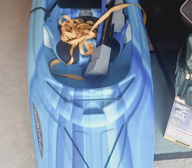 Blue Pelican Trailblazer 100 NXT kayak paddle and life vest included if need. Sports Rack for transport if needed.