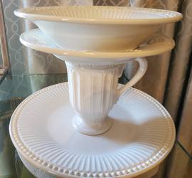 White dinner dishes - dinner guests
