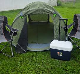Brand-New 4 Person Pop-Up Tent & Camping Package