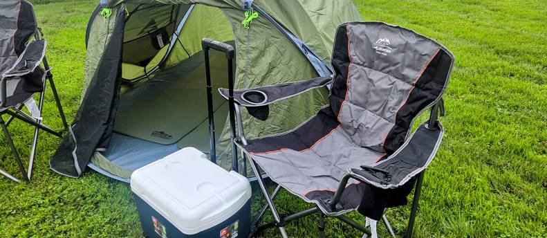 Brand-New 4 Person Pop-Up Tent & Camping Package