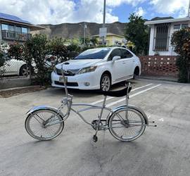 Silver Chrome Low Rider Bike