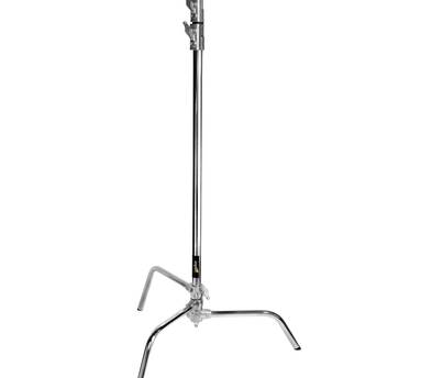 Impact C-Stand with Quick Release Sliding Leg with Grip Arm (Chrome)