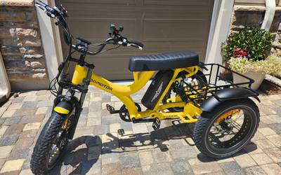 Like New ADDMOTOR 2 Person Electric Trike - HEROTRI M-365X Electric Beach Cruiser Trike for 2 Adults