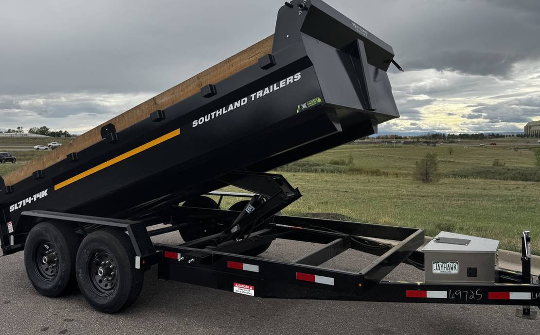 Dump Trailer: 7x14' Hydraulic dump trailer | 12,000lb capacity | 24x7 contactless pickup/dropoff