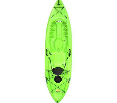 Kayak, 120" we offer Two green kayaks 1 for adult and 1 for kids