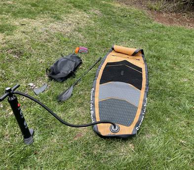 10’ Inflatable stand up paddle board, 6 available