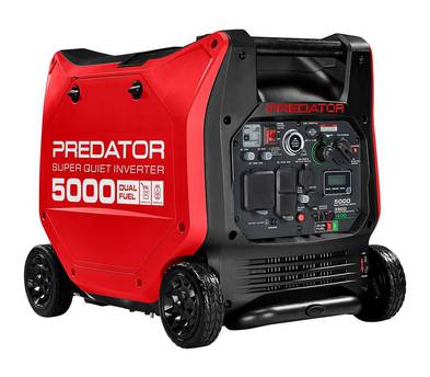PREDATOR 5000 Watt Dual-Fuel SUPER QUIET Inverter Generator