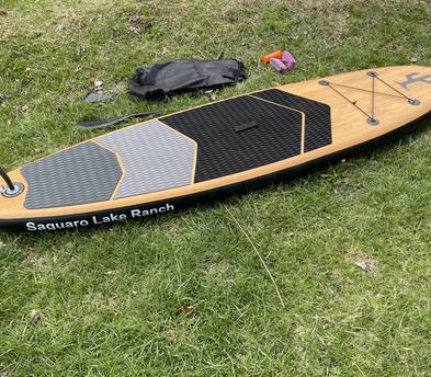 10’ Inflatable stand up paddle board, 6 available