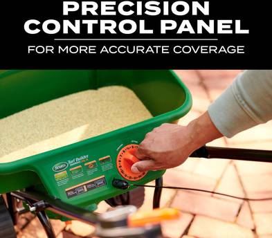 Scotts Turf Builder EdgeGuard Broadcast Spreader | Covers up to 15,000 sq ft | Seed, Fertilizer & Ice Melt