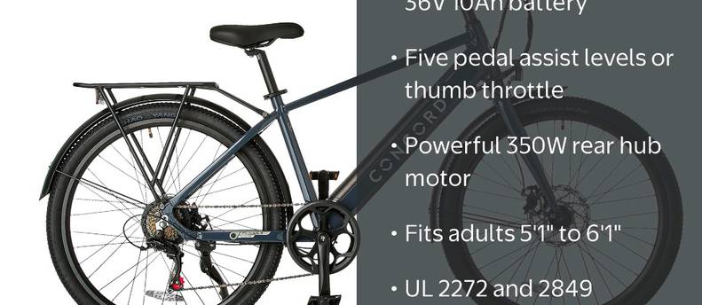 Concord 27.5" Aluminum Step-Over Electric Bike