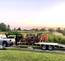 25’ gooseneck 20k with fold up ramps and dove tail