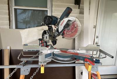 10” Bosch Miter Saw-with stand/roll bars