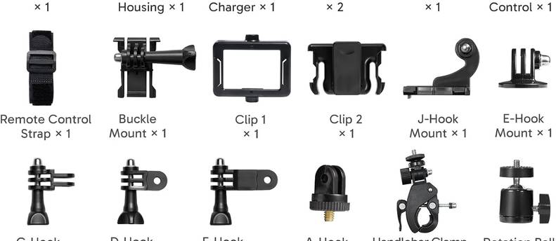 4K Action Camera | Waterproof to 131ft | Mounts, Batteries & 32GB SD Card Included