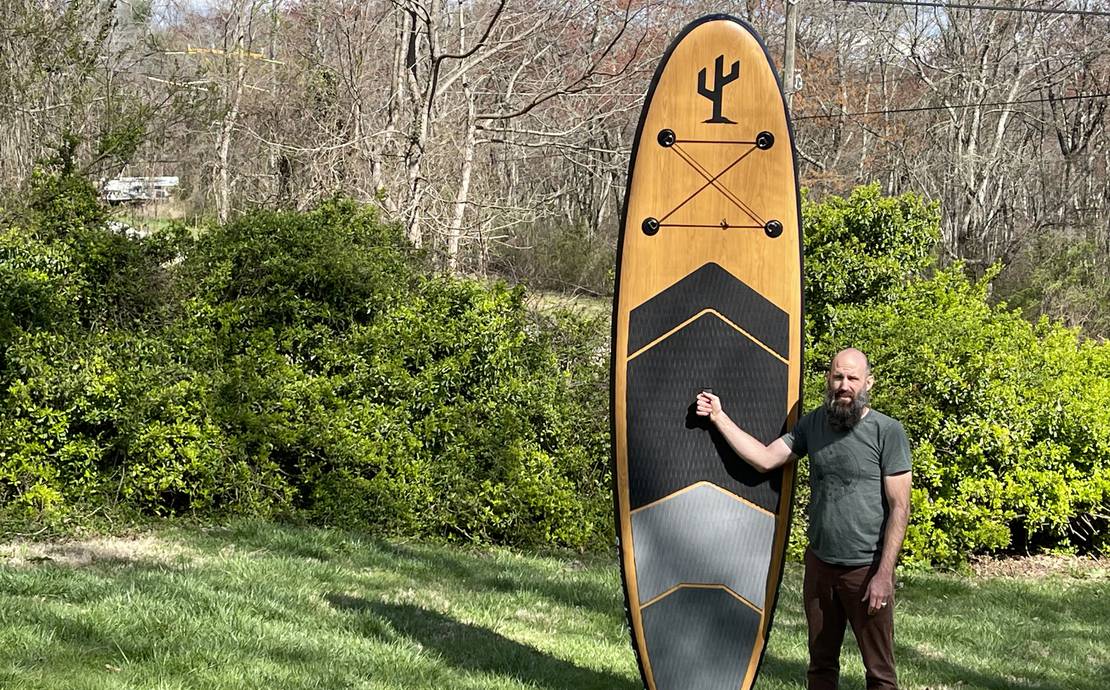 10’ Inflatable stand up paddle board, 6 available