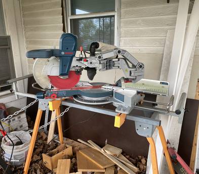 10” Bosch Miter Saw-with stand/roll bars
