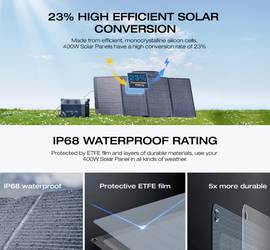 EcoFlow 400W Solar Panel Outdoor Camping Battery Station Generator Foldable